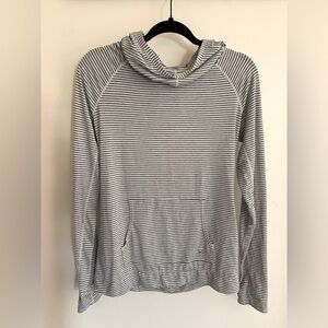 GAP Fit Breathe Striped Pullover Longsleeve with Hoodie
